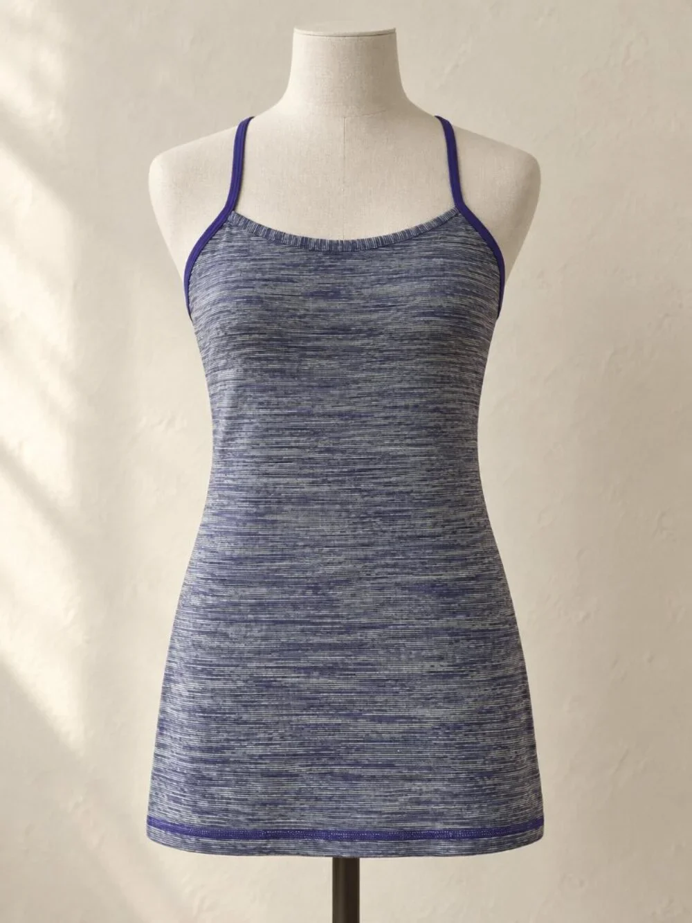 lululemon Power Y Tank Purple Space Dye Built In Shelf Bra Size 2
